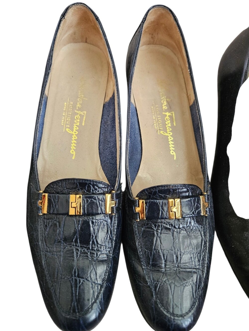Lot Of Three Pair Of Vintage Salvatore Ferragamo Leather Sz 8 4A Loafers Classic - Picture 2 of 13